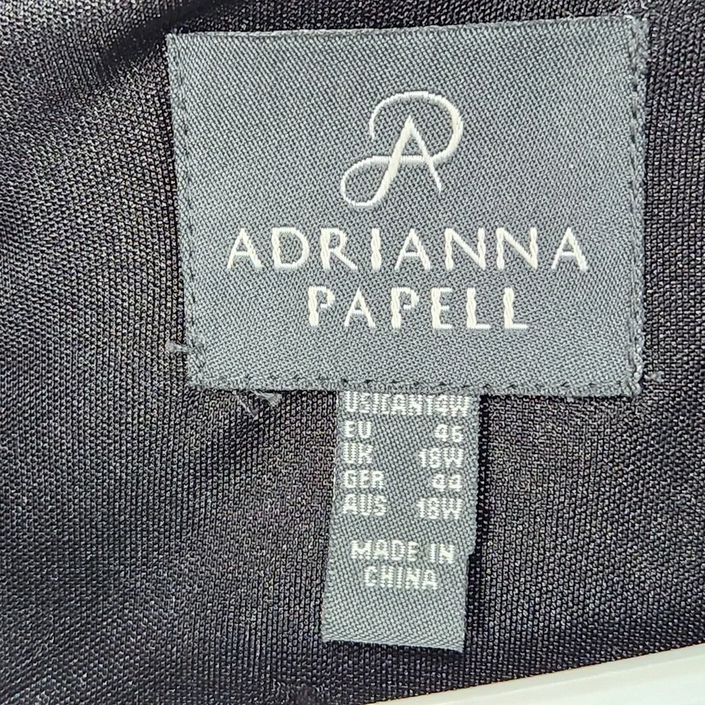 Adrianna Papell NWT Womens Black Crepe Cold Shoulder Cape Sheath Dress Sz‎ 14W